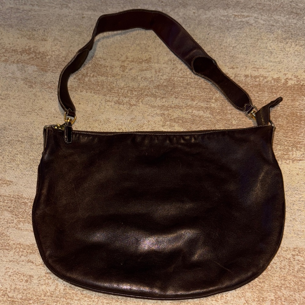 Vintage Gucci Rich Brown Leather Hobo Bag